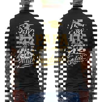 Proud Papa Of A Class Of 2025 Graduate Senior Graduation Men's T-shirt Back Print - Thegiftio UK