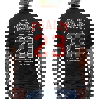 Psalm 23 The Lord Is My Shepherd Men's T-shirt Back Print | Mazezy