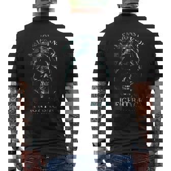 Ptsd Reaper My Demons Know I Fight Back Ptsd Awareness Men's T-shirt Back Print - Monsterry