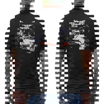 Pumppernickelラビットフィットネスベンチプレスワークアウトファニー メンズTシャツ バックプリント - Kawaiitshirt