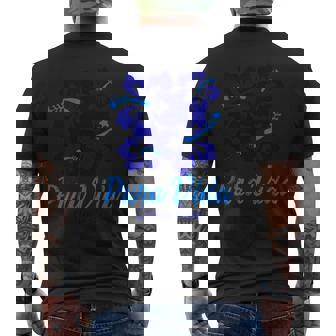 Puraida コスタリカ ブルー ハイビスカス メンズTシャツ バックプリント - Kawaiitshirt