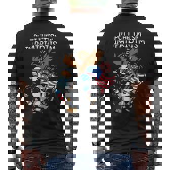 I Put The Tism In Patriotism Athletic Eagle Men's T-shirt Back Print | Mazezy