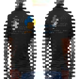 Pythonプログラマーティーコンピューター開発者 メンズTシャツ バックプリント - Kawaiitshirt