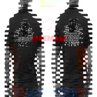 Race Car Racing Family Meemaw Pit Crew Birthday Party Men's T-shirt Back Print - Monsterry