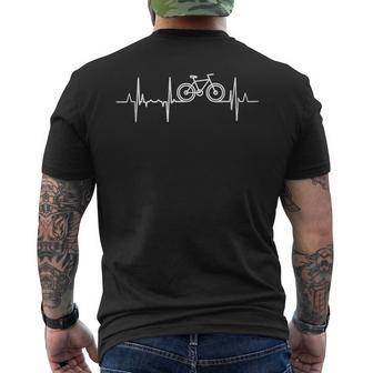 Radfahrer Herzschlag Fahrrad Herzlinie Rennrad Radsport T-Shirt mit Rückendruck - Geschenkecke