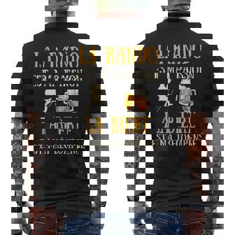 Rando Homme Humour Randonnée Cadeau Humoristique Bière T-shirt imprimé au dos - Cadeauxyz