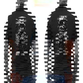 Rap Bear Collector Style Reflective Hip Hop Teddy With Bling Men's T-shirt Back Print - Thegiftio
