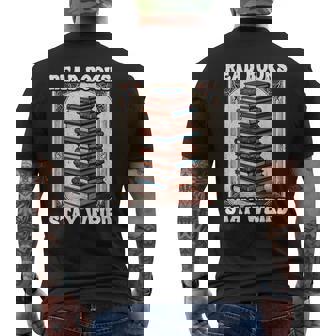 Read Bookstay Weird Bookworm Reading Book Lover Book メンズTシャツ バックプリント - Kawaiitshirt