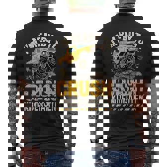Ready To Crush Kindergarten Boys First Day Of Kindergarten Men's T-shirt Back Print - Monsterry