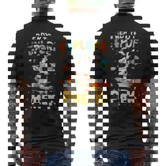 Ready To Explore Pre-K Astronaut 1St Day Of Prek Boys Space Men's T-shirt Back Print - Thegiftio