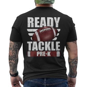 Im Ready To Tackle Pre-K Prek Pre K Football First Day Boys Men's T-shirt Back Print - Thegiftio UK