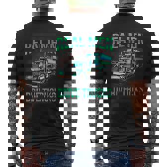 Real Drive Trucks ビッグリグトラックドライバー メンズTシャツ バックプリント - Kawaiitshirt