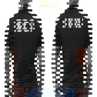 Rebecca アイデア ファーストネーム レベッカ メンズTシャツ バックプリント - Kawaiitshirt