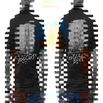 Recuerdo De Barcelona In Mangas Camiseta Hombre Estampado Espalda - Regaloses