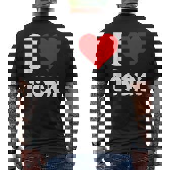 Red Heart I Love Tom メンズTシャツ バックプリント - Kawaiitshirt