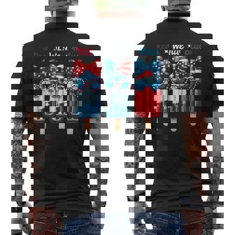 Red White & Blue 4Th July American Flag Coquette Popsicle Men's T-shirt Back Print - Thegiftio UK
