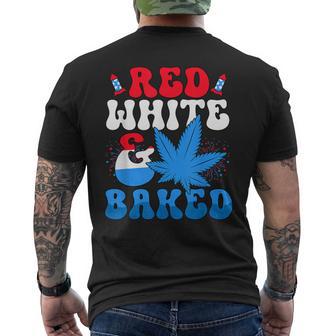 Red White And Baked 4Th Of July Red White And Blue Men Men's T-shirt Back Print - Thegiftio UK