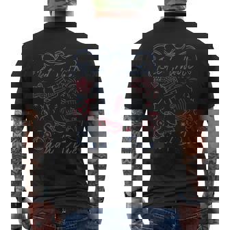 Red White And Due 14Th Of July Men's T-shirt Back Print - Thegiftio