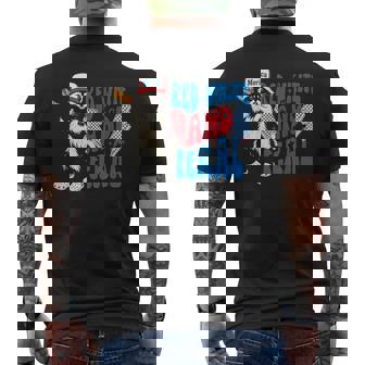 Red White And Feral Raccoon 4Th Of July Saying Meme Men's T-shirt Back Print - Thegiftio