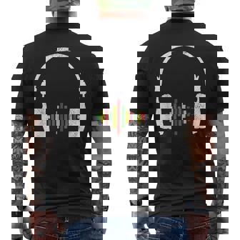 Reggae Music Casque Audio Rastafari Dancehall Dub Rasta T-shirt imprimé au dos - Cadeauxyz
