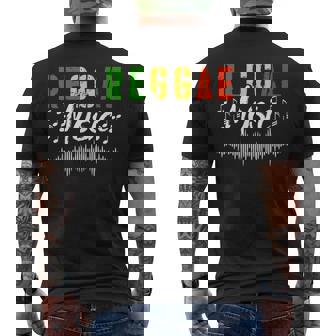 Reggae Music Musica Giamaicana Bandiera Giamaica Reggae T-shirt da uomo con stampa posteriore - Novitaregali