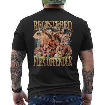 Registered Flex Offender Workout Gym Meme Bodybuilder Men's T-shirt Back Print - Thegiftio UK