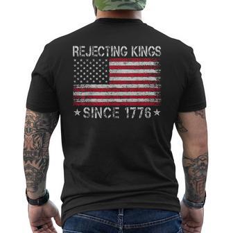 Rejecting Kings Since 1776 American 8647 4Th Of July 86 47 Men's T-shirt Back Print - Thegiftio UK