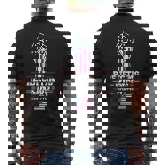 Rejecting Kings Since 1776 Patriotic Usa On Back Men's T-shirt Back Print - Thegiftio
