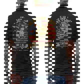 Rejecting Kings Since 1776 Vintage Patriotic Usa Men's T-shirt Back Print - Thegiftio