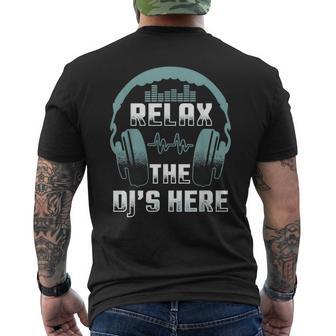 Relax The Dj's Here Headphones Turntable Equalizer Kit Men's T-shirt Back Print - Thegiftio UK
