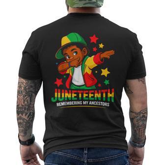Remembering My Ancestors Junenth African American Boys Men's T-shirt Back Print - Thegiftio