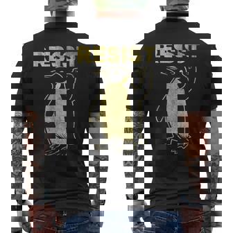 Resist Penguin Resist The Penguin Tariffs T-Shirt mit Rückendruck - Seseable