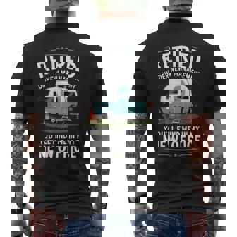 Retirement Retired Camper Camp Camping Men's T-shirt Back Print - Thegiftio UK