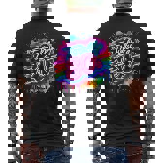 Retro 1980'S Colorful Totally 80'S 80 Rave Theme Party Men's T-shirt Back Print - Thegiftio UK