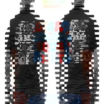 Retro 4Th Of July Liberal Stars Stripes And Equal Rights Men's T-shirt Back Print | Mazezy
