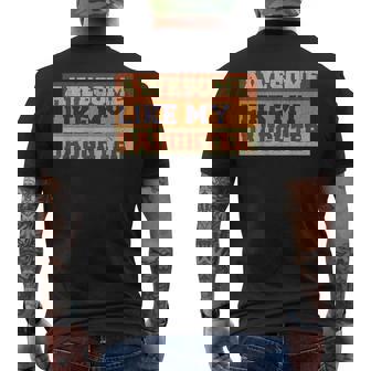 Retro Awesome Like My Daughter Dad Father's Day Men's T-shirt Back Print - Monsterry