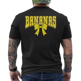 Retro Banana Coquette Bow Yellow Bananas Men's T-shirt Back Print - Thegiftio UK