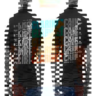 Retro Clarinete Músico Orquesta Músicaintage Clarinetista Camiseta Hombre Estampado Espalda - Regaloses