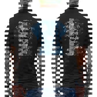 Retro Denim Patch Animal Dog Men's T-shirt Back Print - Thegiftio UK