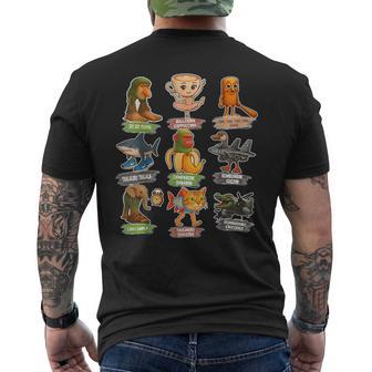 Retro Italian Brainrot Meme All Brainrot Animals Humor Men's T-shirt Back Print - Thegiftio UK