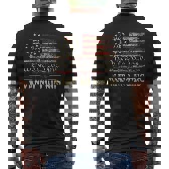 Retro June 14Th Want No Kings In America 1776 Usa Flag Men Men's T-shirt Back Print - Thegiftio