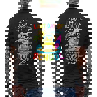 Retro Last Day Of School End Of School Bus Driver We Out Men's T-shirt Back Print | Mazezy