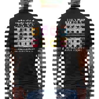 Retro Literacy Is My Jam And I'm Here To Spread It Men's T-shirt Back Print - Monsterry