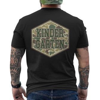 Retro Old Camo Back To School Kindergarten Boys Camouflage Men's T-shirt Back Print - Thegiftio UK