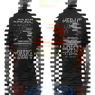 Retro Operation Midnight Hammer With American Flag Men's T-shirt Back Print | Mazezy