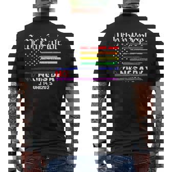Retro We The People No Kings Day June 14 Lgbt Pride Men's T-shirt Back Print | Mazezy
