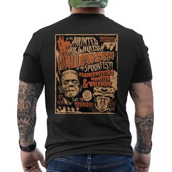 Retro Punk Rock Frankenstein Monster Horror Movie Halloween Men's T-shirt Back Print - Thegiftio UK