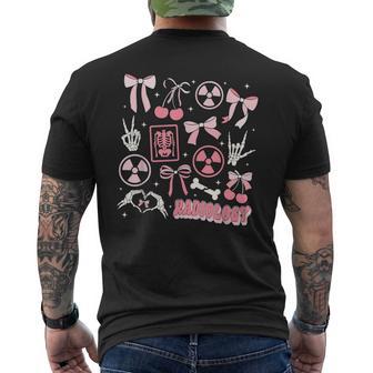 Retro Radiology Coquette Bow X-Ray Radiologic Technologist Men's T-shirt Back Print - Thegiftio UK