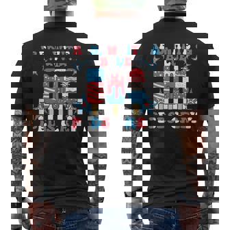 Retro Red White Blue Peds Crew Ice Cream Us Flag 4Th Of July Men's T-shirt Back Print - Monsterry