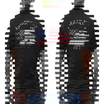 Retro Rejecting Kings Since 1776 American Flag Men's T-shirt Back Print - Thegiftio UK